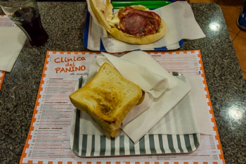 Bomber sandwich in Clinica del Panino (da Walter), Parma, Italy