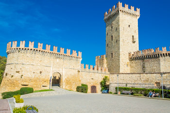 The castle of Vigoleno, Parma, Italy