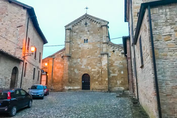 Eglise collégiale Santa Maria Assunta, au Castell'Arquato, Parme, Italie