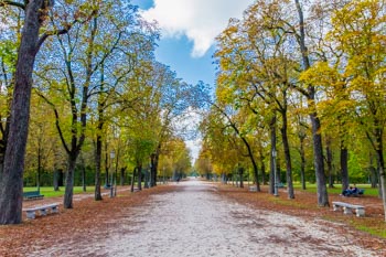 Park Ducale jesienią, Parma, Włochy