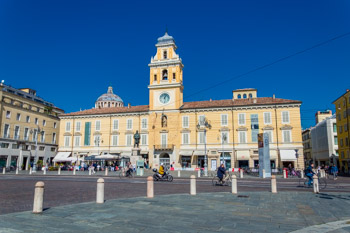 Plaza Garibaldi, en el Centro, Parma, Italia