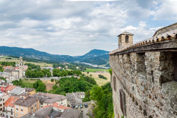 Widok z zamku Bardi, Parma, Włochy