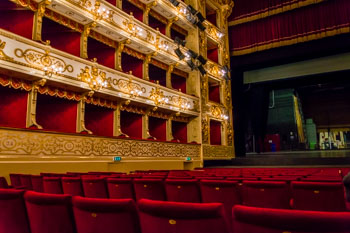 L’interno del Teatro Regio, Parma, Italia