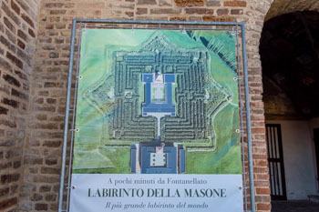 Mapa del Laberinto de la Masone, Parma, Italia