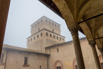 Wewnątrz zamku Torrechiara, Parma, Włochy