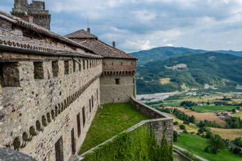 Vista desde el Castillo de Bardi, Parma, Italia